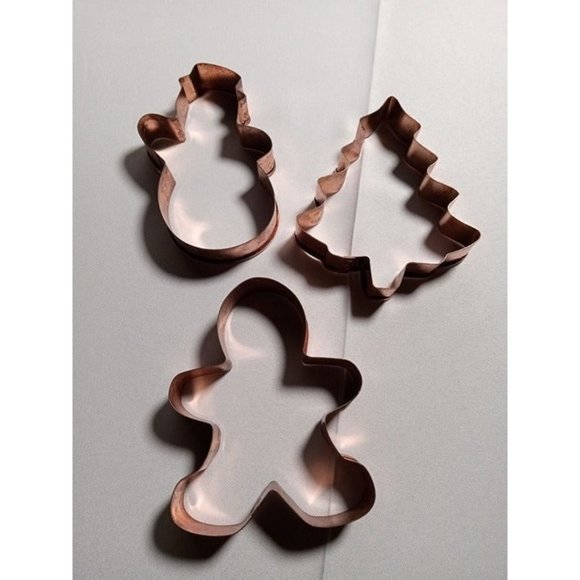 Jumbo Brass Christmas Cookie Cutters Bundle of 3 (1c3) - Picture 1 of 6